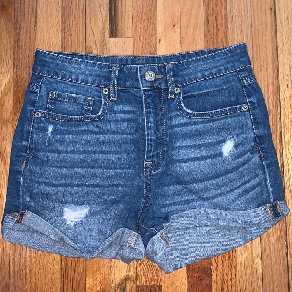 High Waisted Shorty Jean Shorts